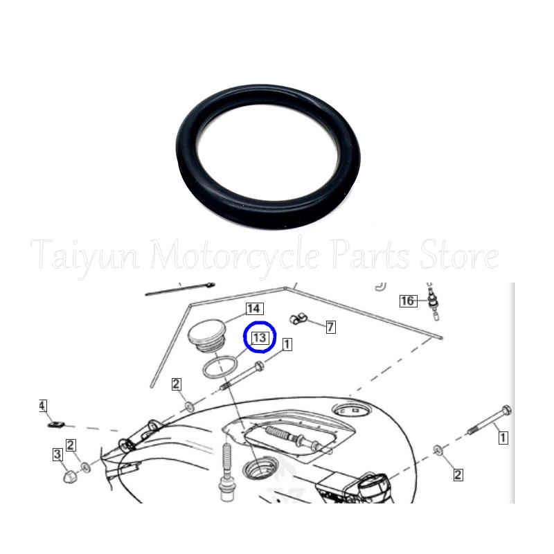 For Harley-Davidson FLFB FLD 103 FLHP FLHR KIG Fuel tank cap gasket O-ring