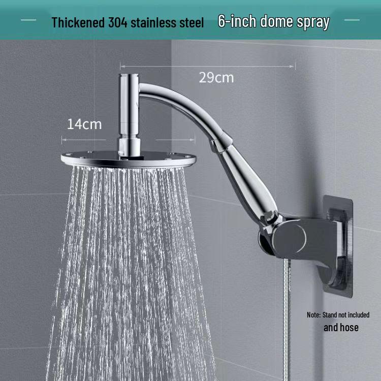 Großer Regenduschkopf aus Edelstahl - Druckbeaufschlagtes Badesprühkopf-Zubehör