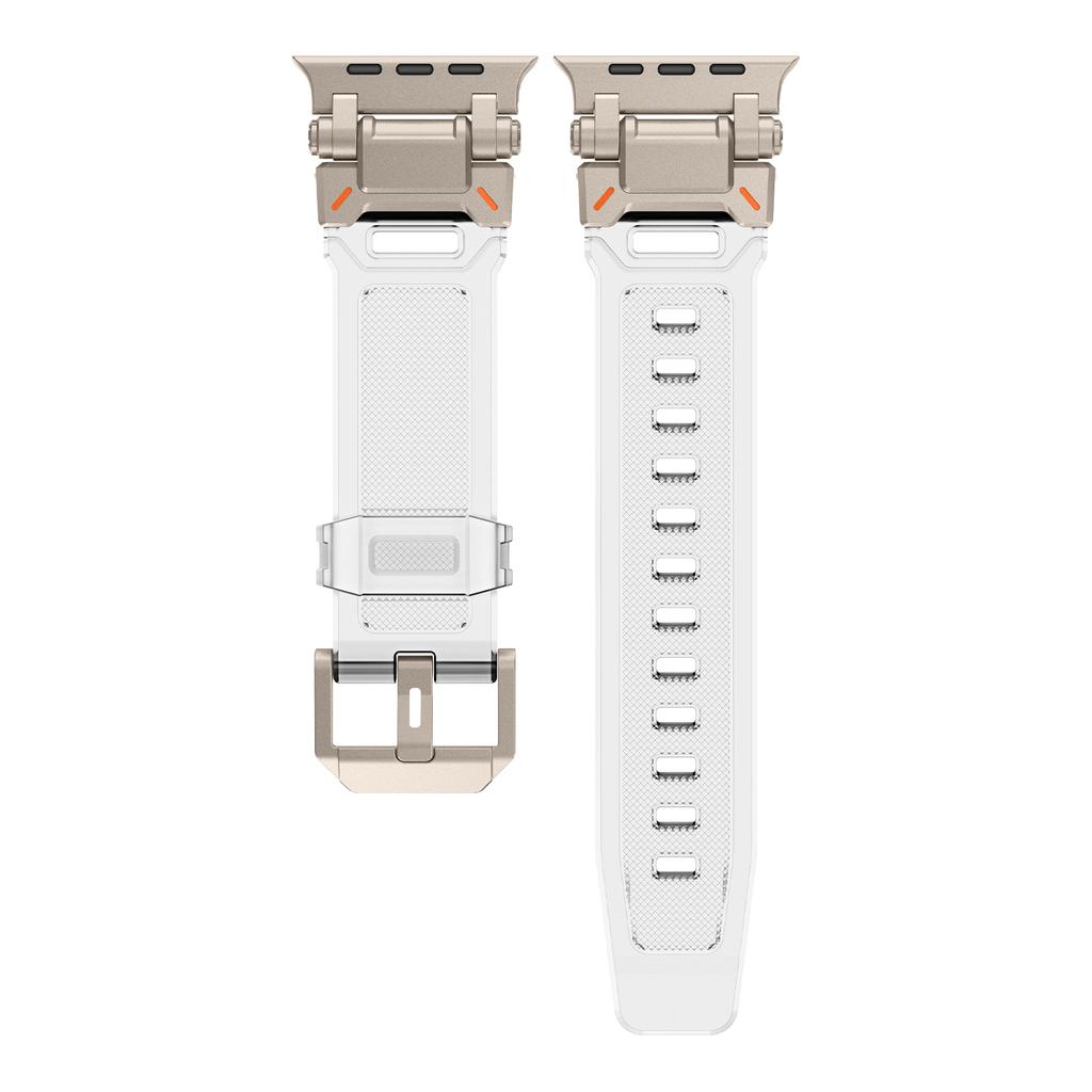 Silicone Transparent Strap For Apple Watch Ultra 2 49mm Series 9 8 7 45mm Soft Rubber Band For iWatch 6 5 4 Se 42mm 44mm Correa