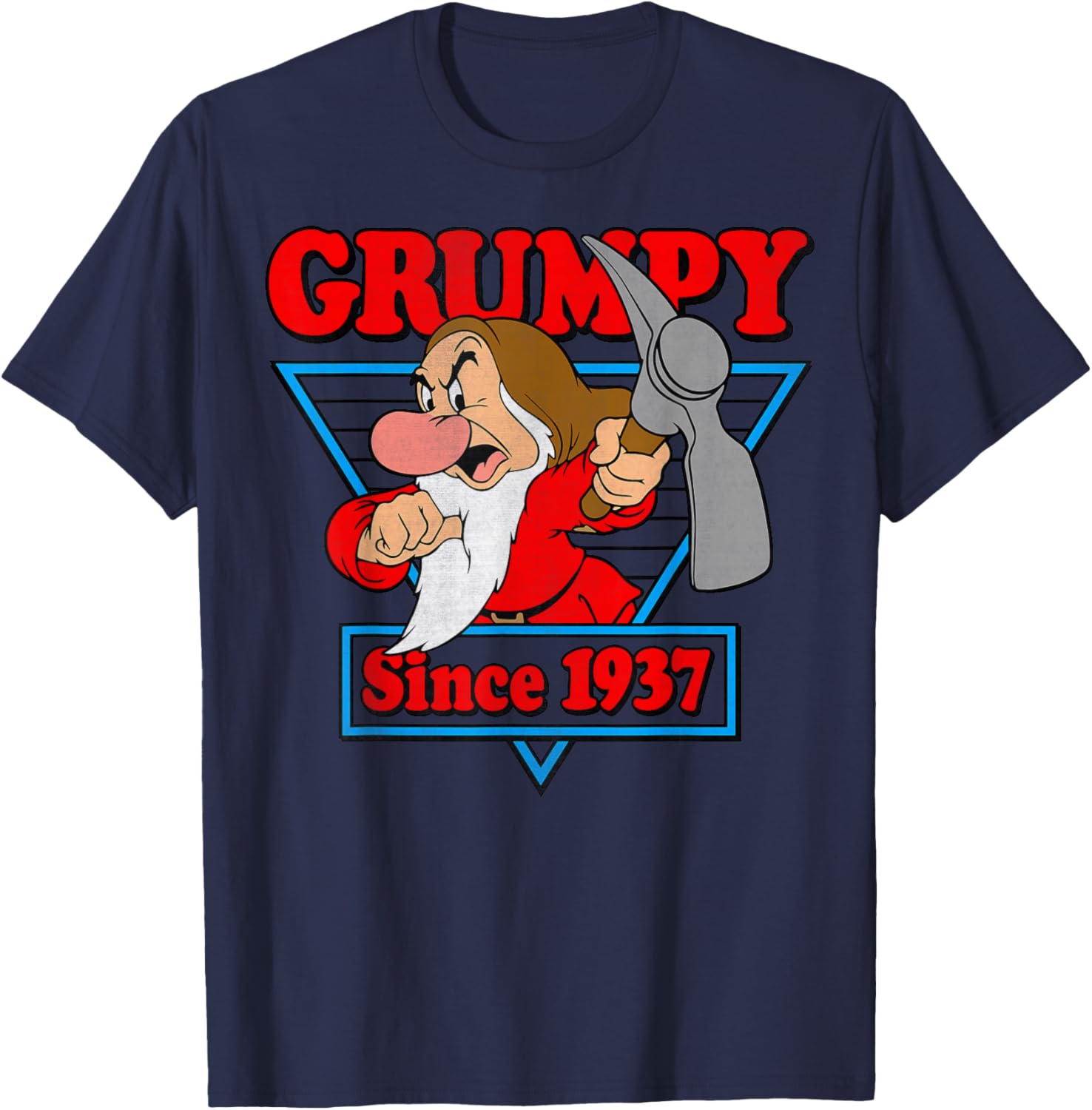 Hot Fashion Disney Snow White Grumpy Since 1937 Triangle Graphic T-Shirt T-Shirt S-4XL Four Seasons XL