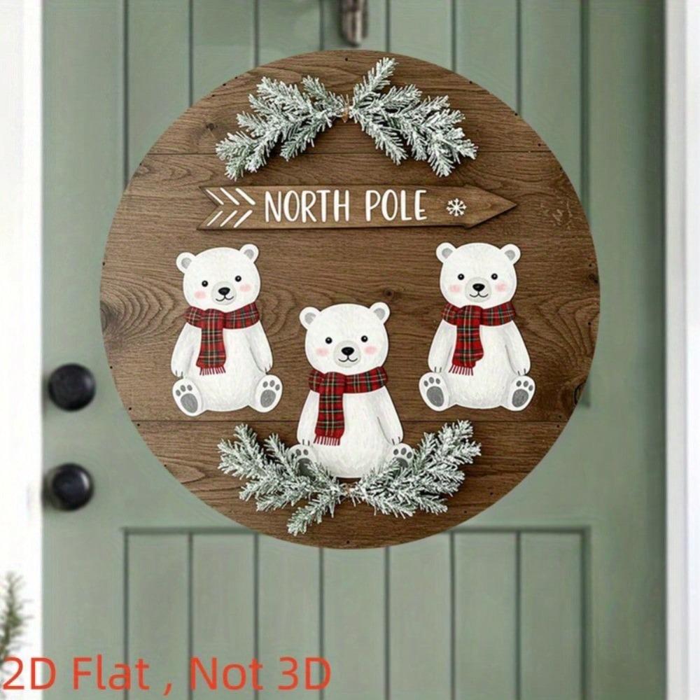 Vintage Cardinal Holly Wreath Tin Metal Sign Rustic Wood Wall Art Farmhouse Holiday Christmas Home Decor 7.87 Inch