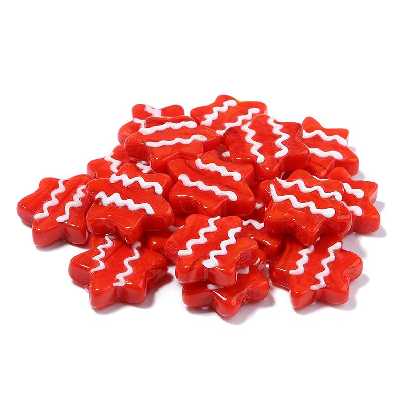 2Pcs Christmas Collection Lampwork Loose Beads Christmas Tree Santa Claus Snowman Shaped Beads For DIY Bracelet Jewelry Gifts