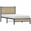 Vidaxl Metal Bed Frame, Without Mattress, Sonoma Oak, 90X190 Cm