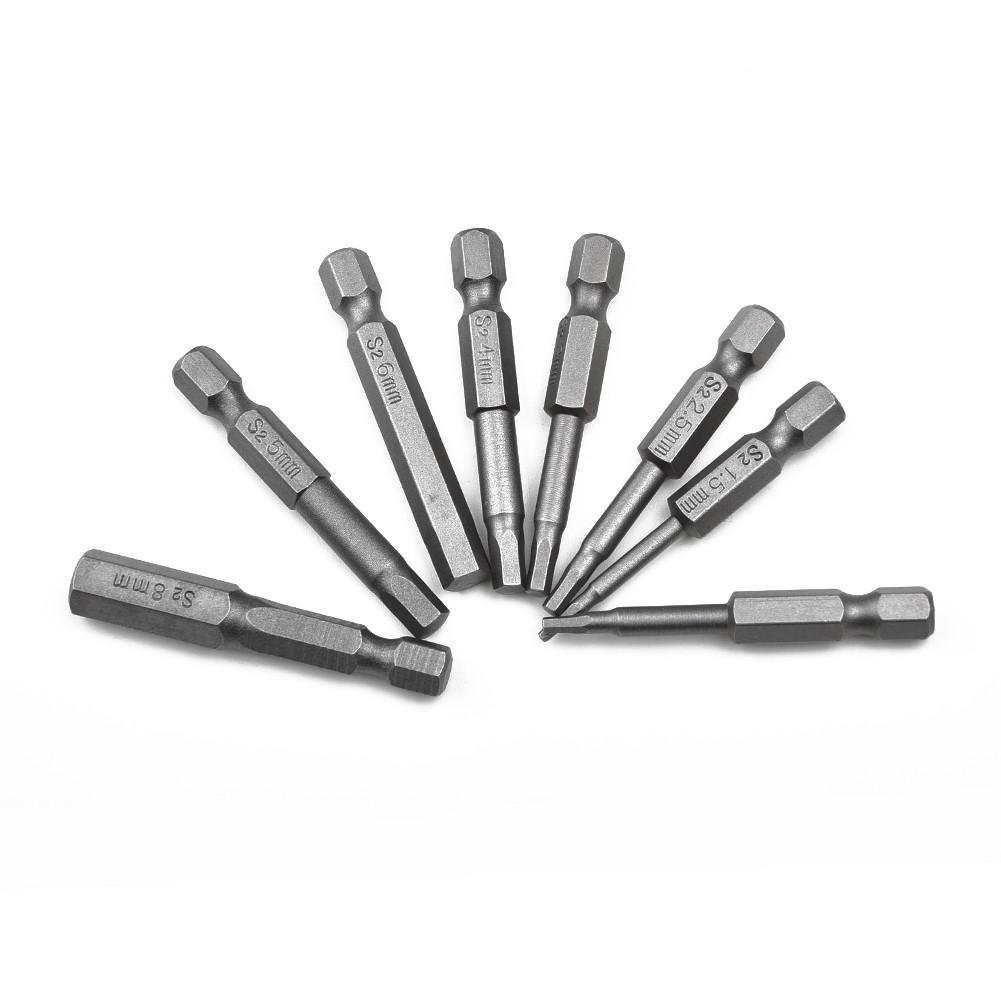 8pcs Hex Key Bits Set Quick Connect Power Drill 1 4 Magnetic Handle