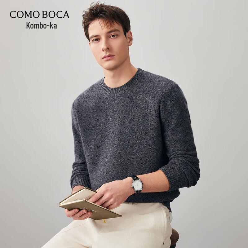 

COMONBOCA Men s Thickened Cashmere Round Neck Sweater XL