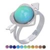 Change Mood Ring Open Retro Gem Emotion Feeling Changeable Ring Temperature Control Gems Color Changing Rings for Women Female