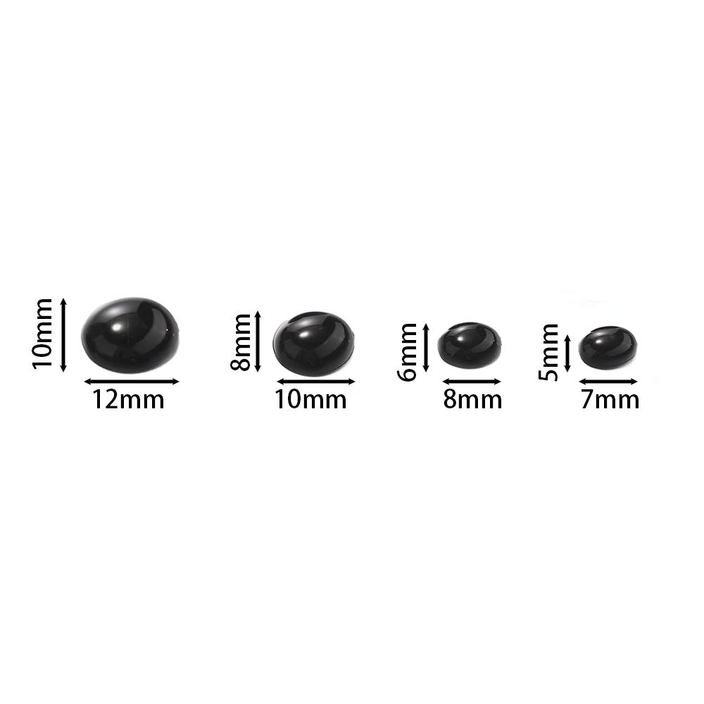 100/150/200 Stück 5-10 mm Sicherheitsaugen Augapfel Schwarzer Kunststoff Puppenzubehör Für Spielzeug DIY-Kit Bastelaugen Tierpuppe Dekoration