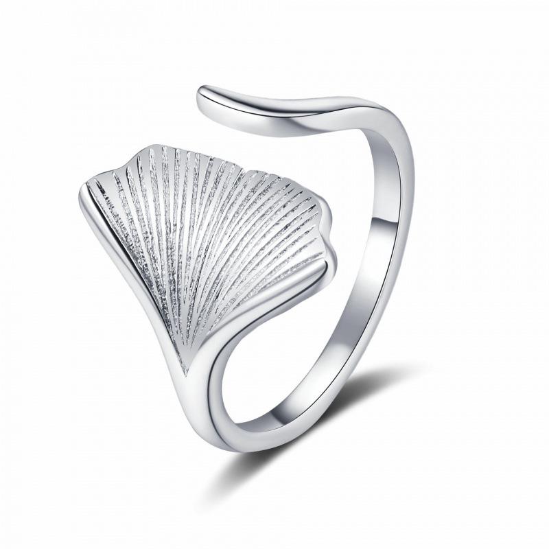 European Style Ginkgo Leaf Open Ring: Elegant, Fashionable, and Unique Design