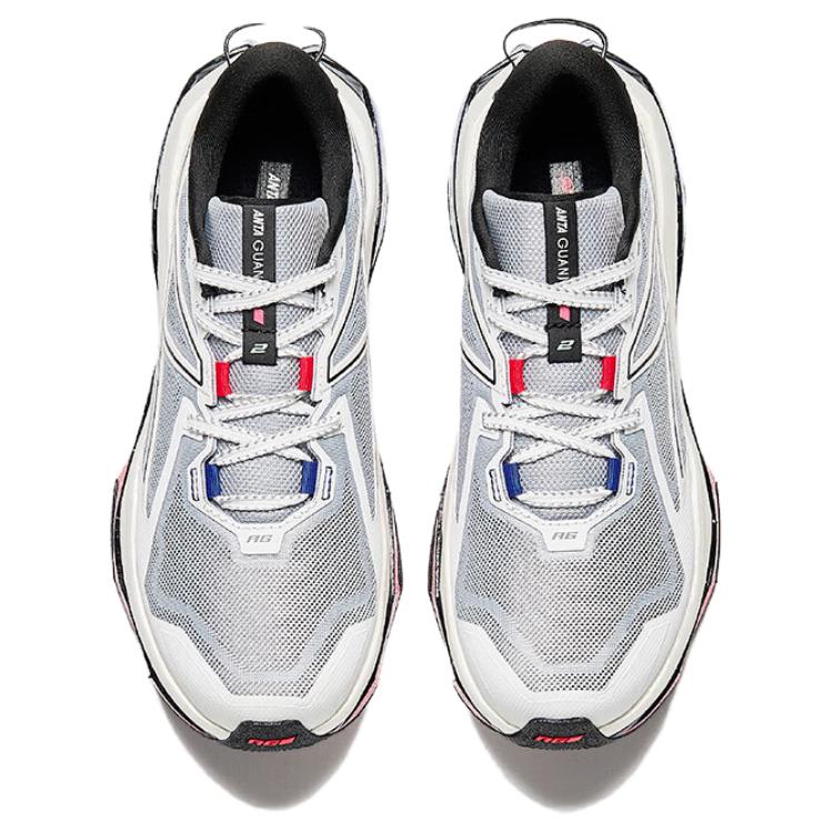 Anta Hunter 2 Comfortable Versatile Non-Slip Wear-Resistant Shock Absorbing Low-Top Trail Running Shoes Women sneaker Gray Red Blue 122515502A-1