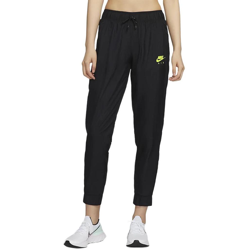 Nike Pantalones de ocio Air Woven para mujer, color negro CU3064-010