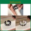 Hexagonal Minimalist Alloy Ring With Sparkling Rhinestones For Female Fashion Accessories
