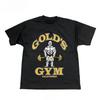 Golds Gym Sport Kurzarm Herren Übergröße Amerikanischer Retro Bodybuilding Rundhals T-Shirt