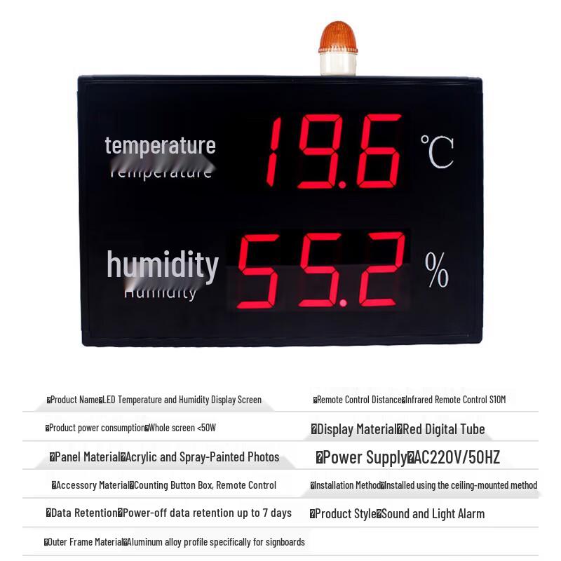 LED Digital Temperature & Humidity Display Board