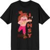 Tricou Negru Bărbătesc cu Gât Rotund și Mânecă Scurtă, Echipa Vânătorului Maestru Jimsy din Future Boy Conan