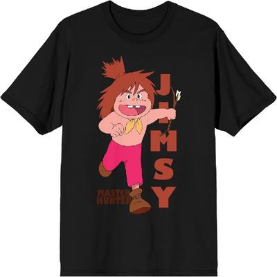 Future Boy Conan Master Hunter Jimsy Ανδρικό Μαύρο T-Shirt με Κοντό Μανίκι και Στρογγυλή Λαιμόκοψη