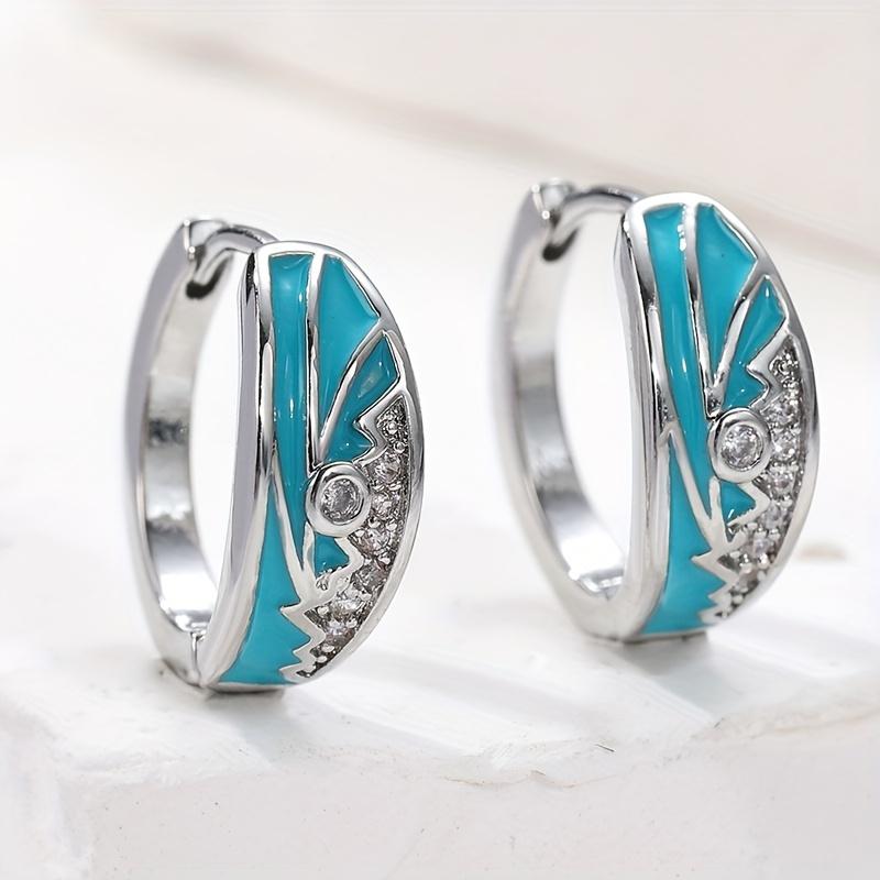 Elegant Retro Mountain View Pattern Zircon Earrings for Women The First Choice for Daily Christmas Gifts Birthdays Anniversaries