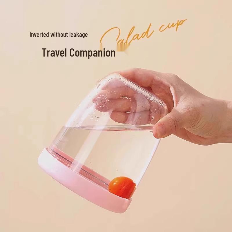 Portable Food-Grade Cutlery Set for Camping, Picnic, and Office with Fork and Salad Cup