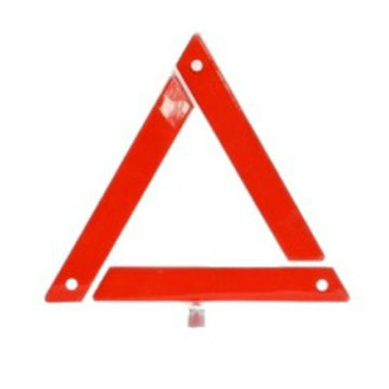 Reflective Warning Triangle for Cars - Foldable Fault Sign with Compact Red Box Packaging.