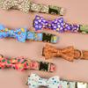 1 Pcs Pet Collar With Bow Tie Collar Valentine's Day and New Year Gifts Cute Double Side Printed Necklace Pet Collar