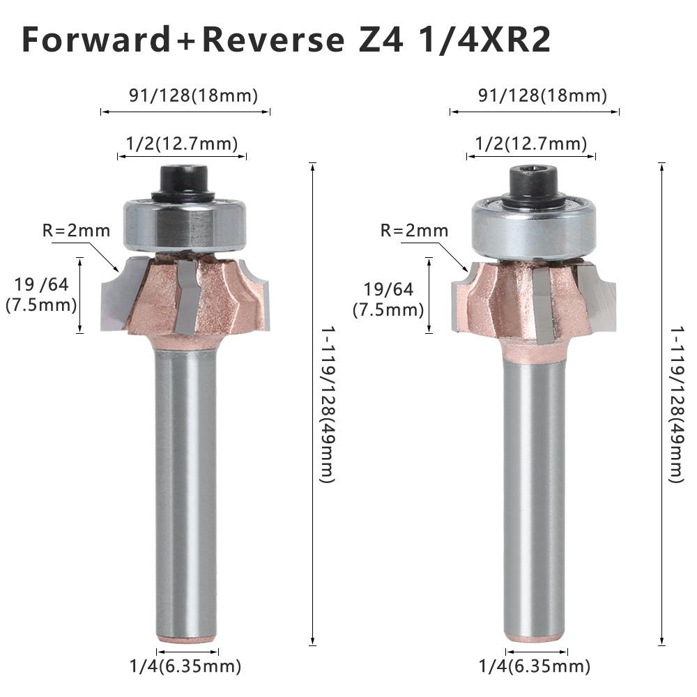 Four-Blade Rounded Corner Knife, Edge Banding Knife, Forward Rotation And Reverse Rotation, Double R Line Knife, Woodworking Decoration Cabinet Door