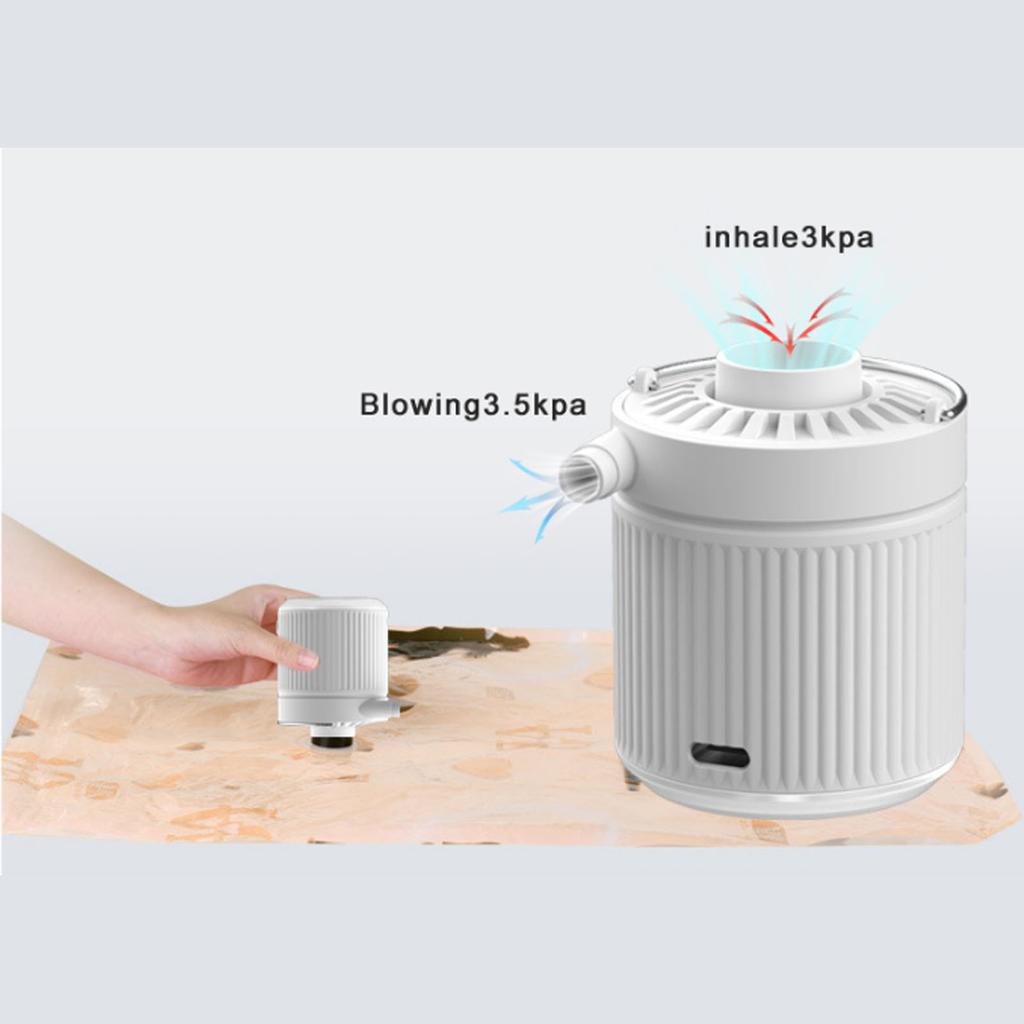 Mini Air Pump for Inflatables Quick Inflate Deflate Portable Mini Air Mattress Pump with LED Light for Pool Toys Sleeping Pads Swimming Rings