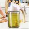Glass Oil Dispenser Bottle  proof Dust Proof Automatic OpenCelsiusClose Oil Pot Apricot (300ml)