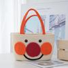 Summer Cute Bunny Portable Tote Bag Women's Fashion Messenger Woven Bag Seaside Beach Vegetable Basket
