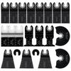 21-Piece Universal Quick-Change Oscillating Saw Blade Set for Woodworking and Hole Cutting
