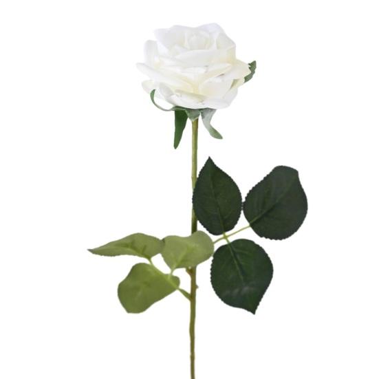 

Artificial Realistic Rose Flower Real Touch Faux Silk Rose Bouquet Long Stem Fake Flower with Leaves for Home Wedding Party Table Centerpiece