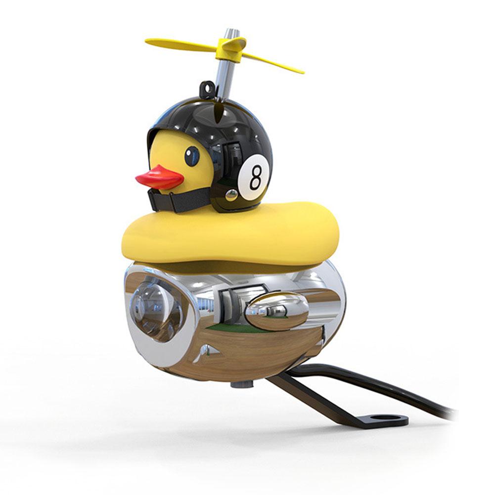 Cool Motorcycle LED Headlight Spot Light With broken wind Yellow Duck with Helmet High Low Beam Light Lamp Bulb Auxiliary Light
