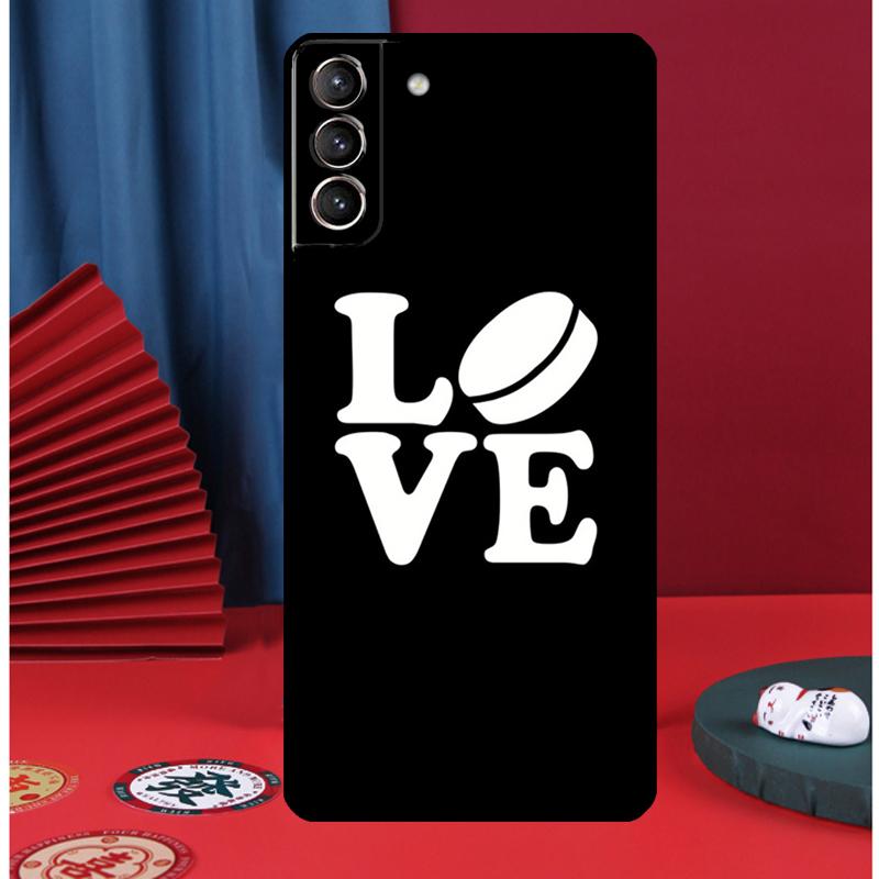 Ice Hockey Puck Phone Case For Samsung Galaxy S25 Ultra S9 S10 S20 S21 FE S22 S23 Plus S24 Ultra Back Cover