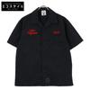 Black Cotton Embroidered Work Shirt Tops Not Written blackUsed