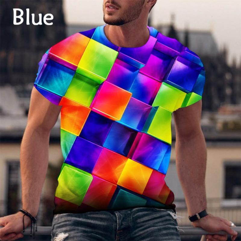 Fashion Vertigo Hypnotic 3d Printing T Shirt Men's Street Short Sleeve Hip-hop Style Cool T-shirt