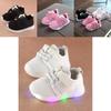 Kids White Led Shoes Soft Mesh Upper Cushioned Footbed Anti-skid Sole