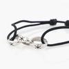 4 Deep Blue Quartz 1093 Silver Coated Shining Chain 1209 Bracelet Set (C2403-SE381_BK)