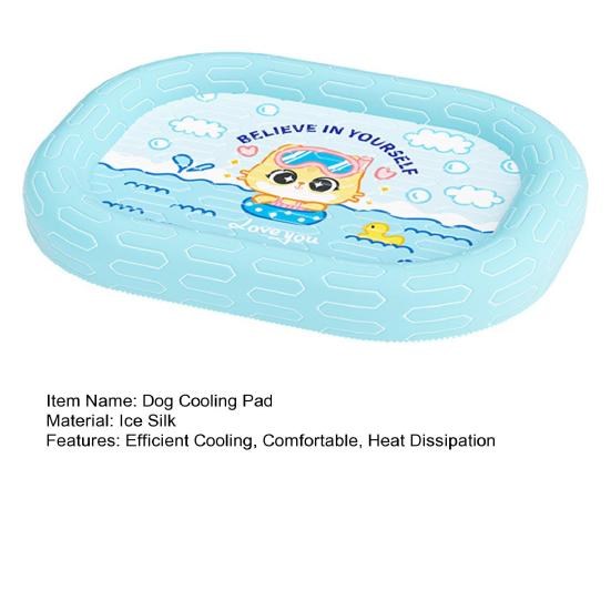 Cooling Mat for Dogs Cats Summer Reusable Ice Silk Cooling Pad Heat Dissipation Pet Sleeping Pad for Crate Room Sofa Balcony