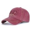 ZHENYUEQI Faded Patch Letter Washed Cap