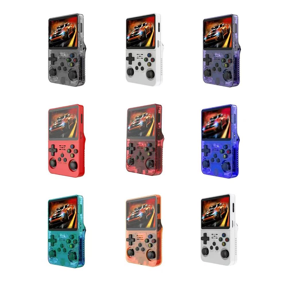 

Ретро портативная игровая консоль R36S - Открытый исходный код, Портативная, Классические игры GBA, FC, Аркады, PSP. 64GB синий