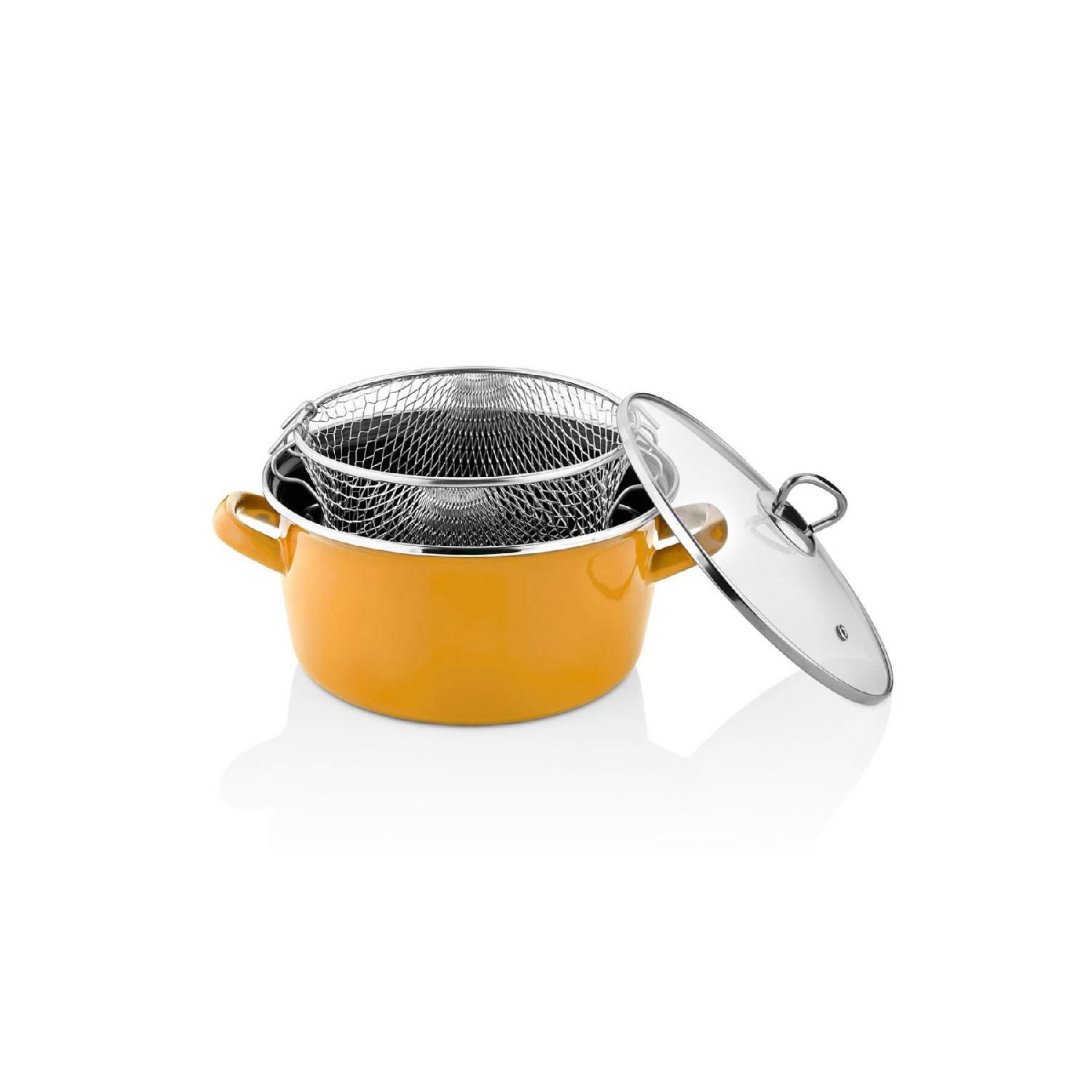 

Betty Cat Yellow Frying Pot 22 Cm 4.5 Lt чистий