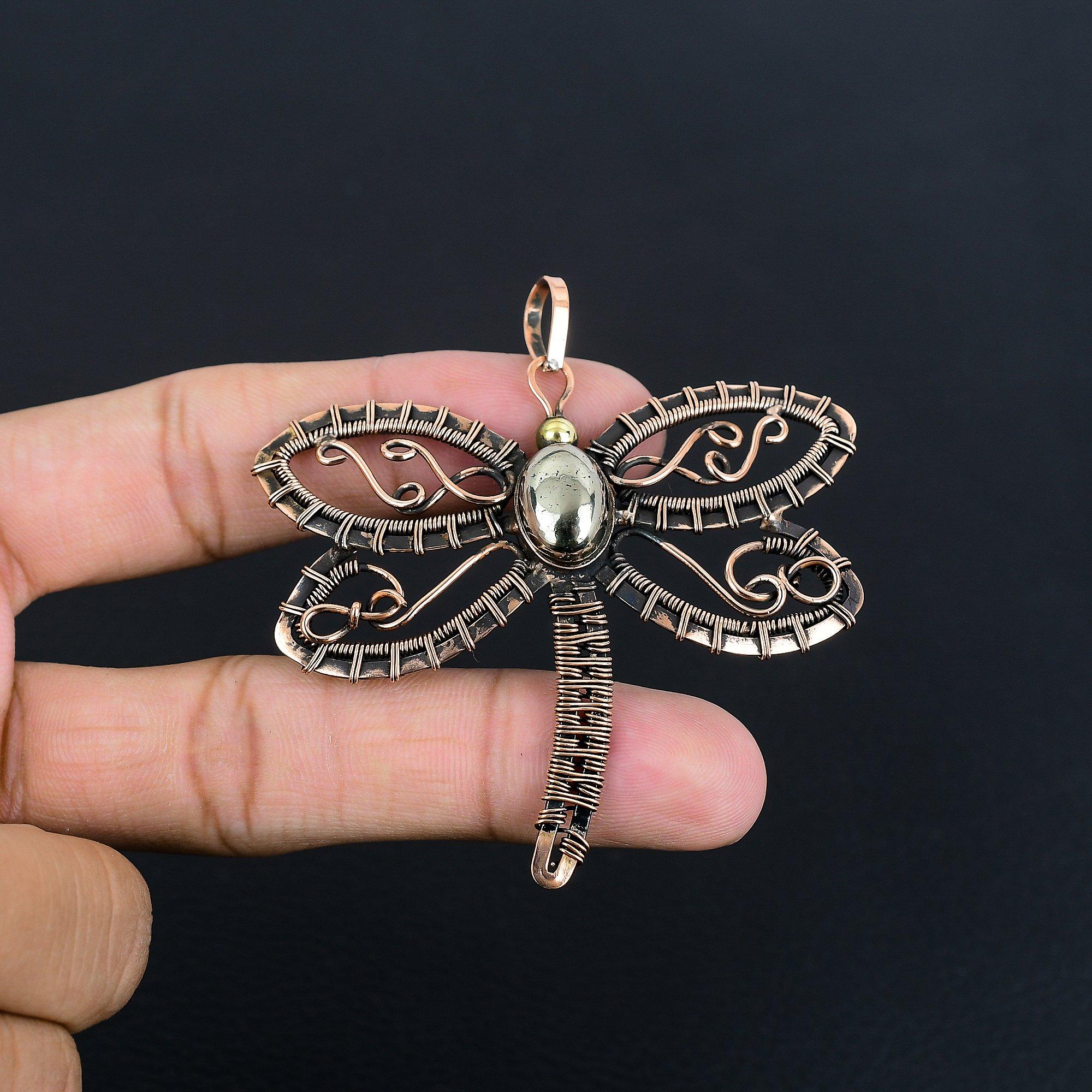 

Золотой кулон с пиритом Apache, ювелирные изделия из стерлингового серебра 925 пробы, кулон с драгоценными камнями, подарок для ее изысканных ювелирных изделий ручной работы 2.75 Inches