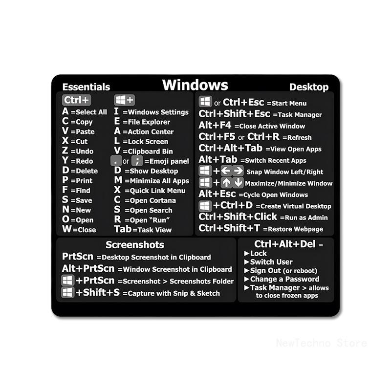 Creative Windows Word/Excel Quick Reference Guide Keyboard Shortcut Stickers Laptop Keyboard Shortcuts Stickerss No-Residue