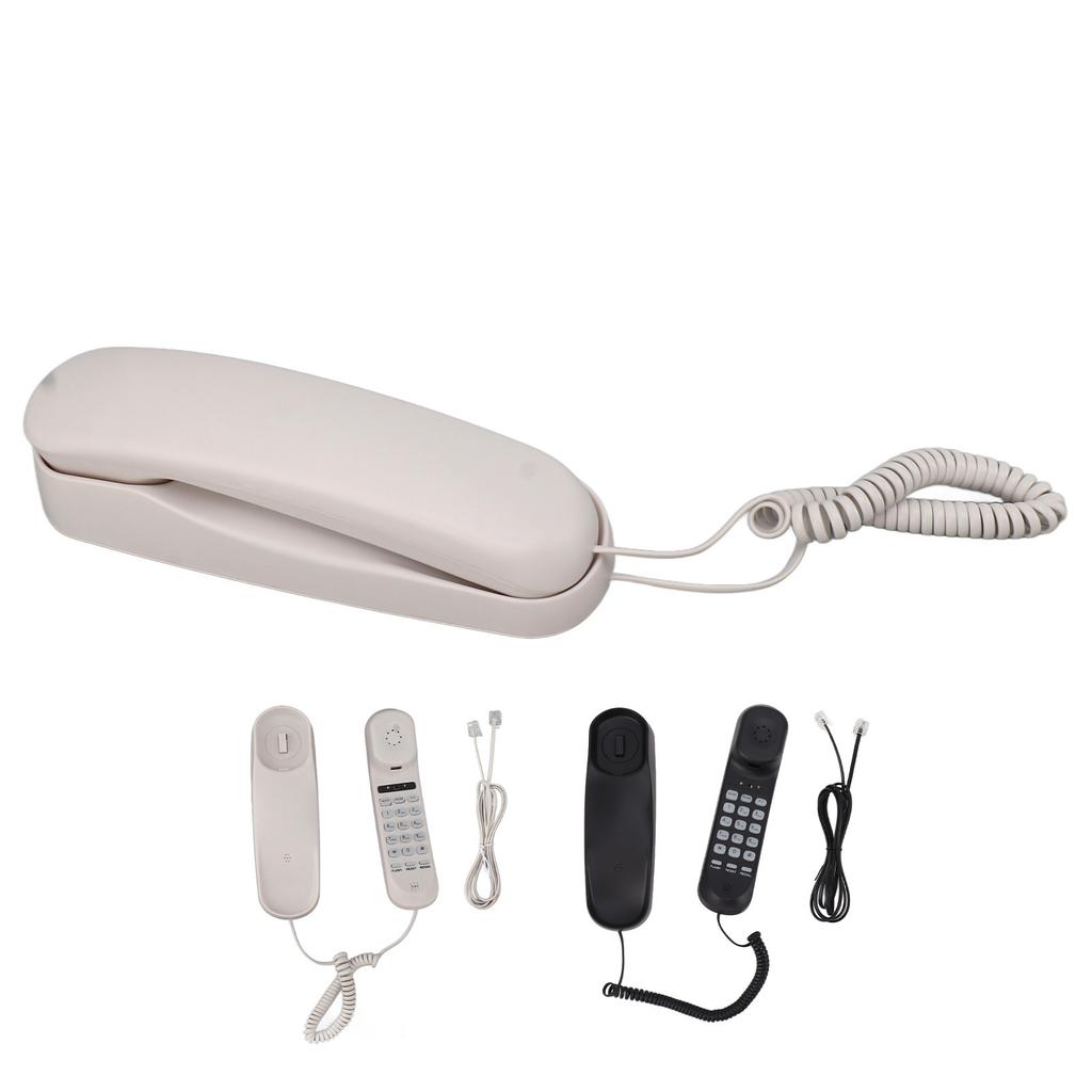 Corded Phone Multifunctional Clear Sound Adjustable Volume Wall Mountable Landline Telephone for Home Hotel  Corded Phone