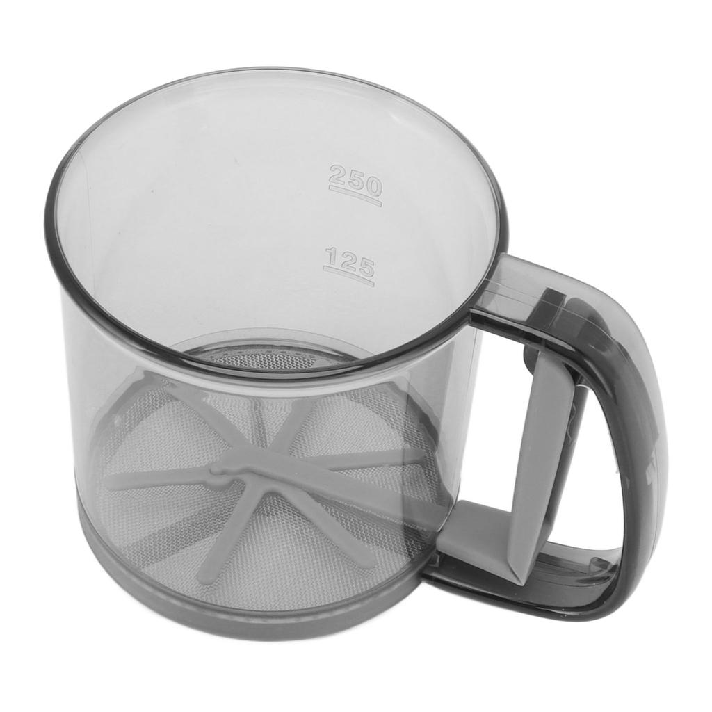 Handheld Flour Sifter Uniform Sieve Holes Semi Automatic Flour Strainer Cup for Baking Pastry Tools