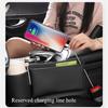 Left Side Car Console Side Seat Gap Crevice Filler Organizer Black w/Cup Holder