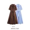 Araltay New Arrival Fashion Style Women's Clothing Fashion All-Match Minimalist Poplin Shirt Style Dress 2640596