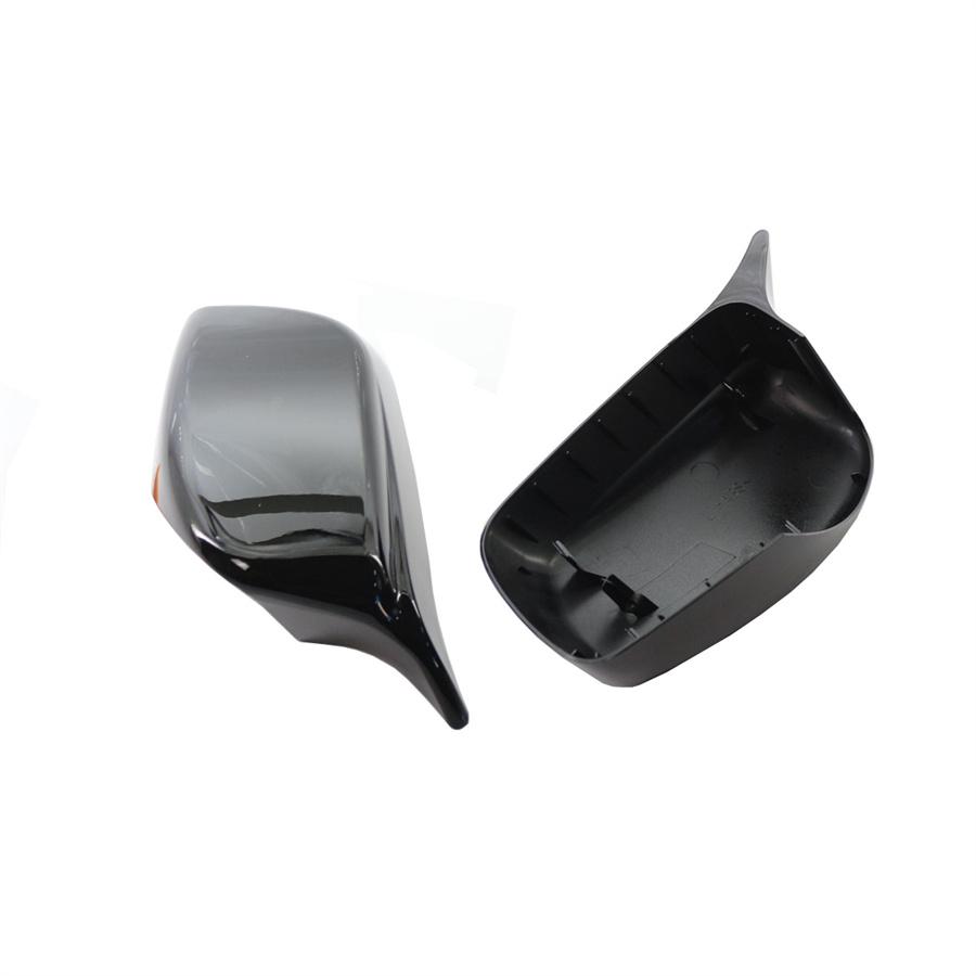 For BMW 5 Series E60 E61 E63 E64 2004-2007 Mirror Lamp Housing Rear View Mirror Cover Glossy Black  51167078360 51167078359