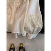 Elegant and Versatile New Embroidery Satin Shirt Women's  Early Spring New Arrival Super Fairy Outerwear Long Sleeve Blouse