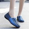 Summer Moccasin Beach Shoes Women Black Casual Weave Slip on Braided Blue Flats Sneakers Plus Size