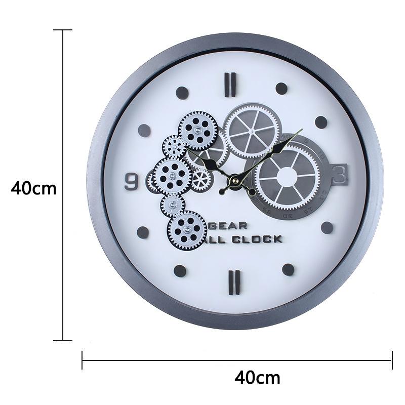 Gear Mechanical Clock Decorative Wall Clock Living Room Home Silent Industrial Retro Nostalgic Watch Wall Clock Quartz Clock