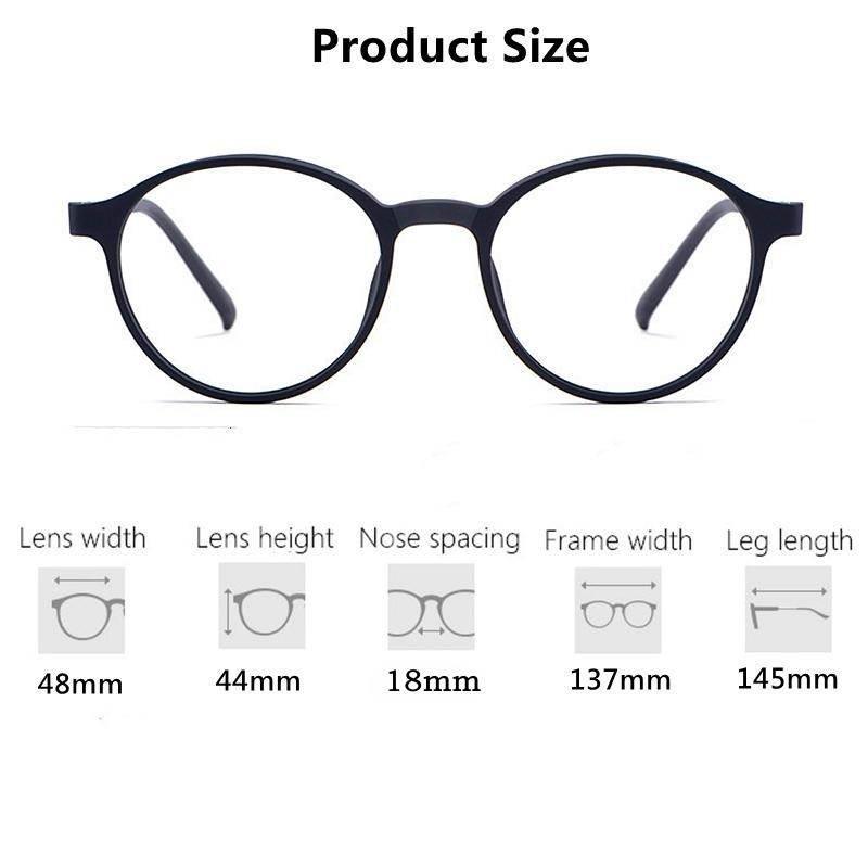 Ultralight Titanium Alloy TR90 Myopia Glasses Retro Round Optical Prescription Eyeglasses Frame Men and Women Oculos